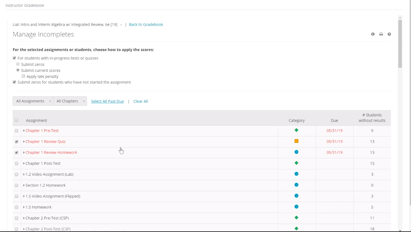 Gradebook Toolbar